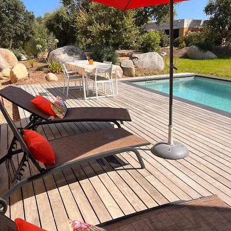 Les Gazelles, Clim, Plage Et Commerces A Pied, Piscine Privee Lecci